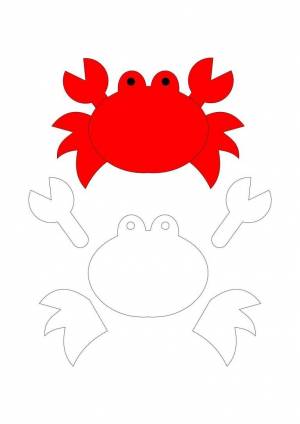 Краб трафарет