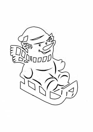 Трафареты Снеговик