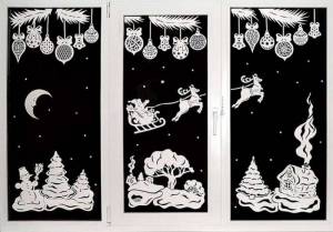 Вытынанки на окна к Новому году 2024