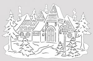 Вытынанки на окна к Новому году 2024