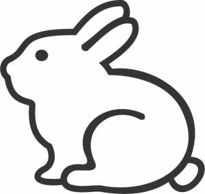 Трафареты Кролик для раскрашивания песком