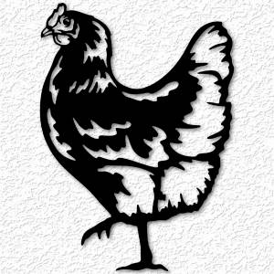 Файл STL реалистичная курица настенное искусство куриный настенный декор 2d искусство ・Шаблон для 3D-печати для загрузки・Cults