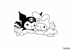 Раскраска Куроми и Мелоди