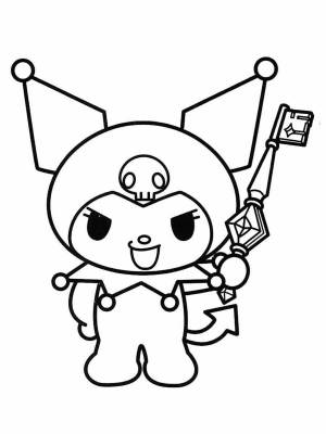 Раскраски Хеллоу китти черно белая куроми