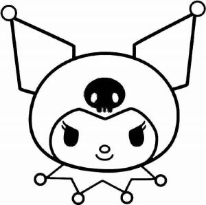 Раскраски Куроми черно белая