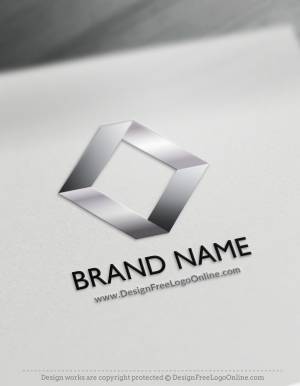 Дизайн логотипа 3D ромб
