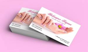 Готовые шаблоны и фото визиток для мастера маникюра