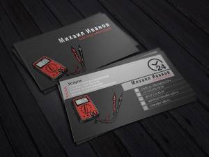 Визитки электрика шаблоны в формате psd