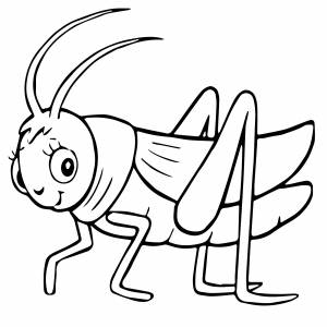 Кузнечик трафарет