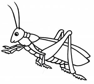 Кузнечик трафарет