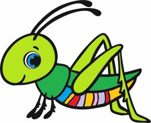 Кузнечик трафарет