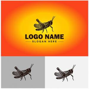 Кузнечик логотип векторная графика иконка графика для бренда компании бизнес значок шаблон логотипа кузнечика