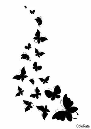 Трафарет Вереница насекомых для вырезания