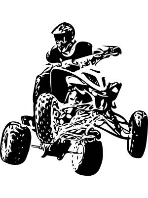 Трафареты Квадроцикл для вырезания из бумаги
