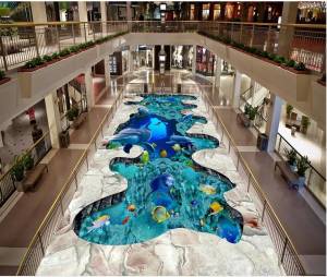 Самоклеящиеся ПВХ обои американский морской мир Тропические рыбы группа 3D напольная плитка живопись современный стикер 3D Пол