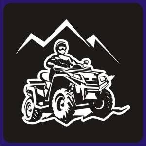 Наклейка на Авто без фона КВАДРОЦИКЛ стекло капот багажник двери бампер прикольный стикер красота