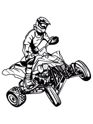 Трафареты Квадроцикл для вырезания из бумаги