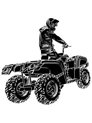 Трафареты Квадроцикл для вырезания из бумаги