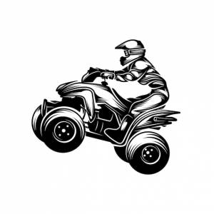 Вектор логотипа квадроцикла векторная иллюстрация логотипа соревнований квадроциклов дизайн силуэта