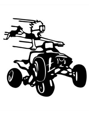 Трафареты Квадроцикл для вырезания из бумаги
