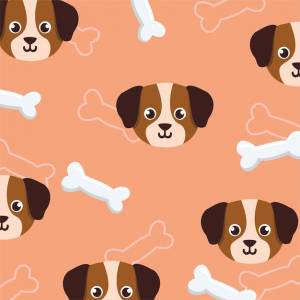 Шаблон кости щенка собаки