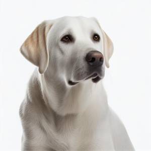 Крупным планом породы лабрадор, изолированные на белом фоне