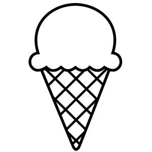 Рисунок мороженое в рожке раскраска