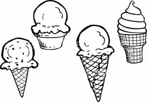 Раскраска Мороженое