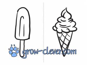 Летние раскраски Мороженое