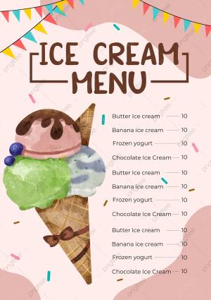 Летнее меню мороженого оранжевый плакат рисунок Шаблон для скачивания на Pngtree