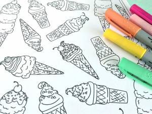 Раскраски Мороженое