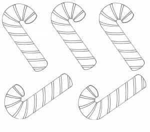 Трафарет новогоднего леденца