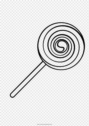 Lollipop Drawing Раскраска Black and white Line art, леденец на палочке, монохромный, веб-шаблон, леденец на палочке png