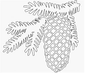 Шишки новогодние трафареты