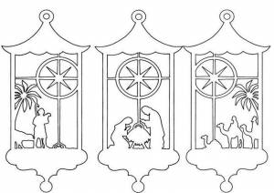 Трафареты на окна рождество