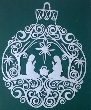 Трафареты на окна рождество