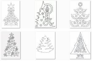 Новогодние вытынанки на окна