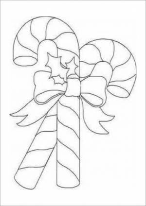 Трафарет новогоднего леденца