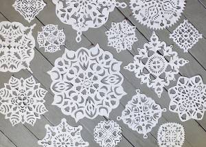 Новогодние вытынанки на окна