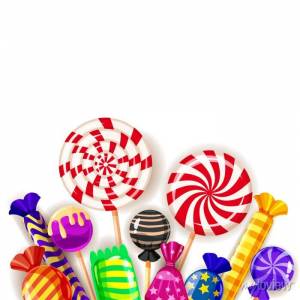 Шаблон различных сладостей красочный фон