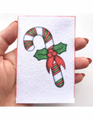 Шаблон для броши Рождественский леденец