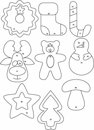Трафарет для пряников новый год