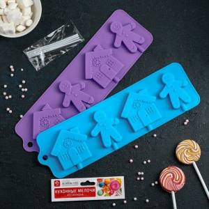 Сконовая форма для леденцов ДОМ ДЛЯ ИМБИРНОГО ПРЯНИКА, 4яч