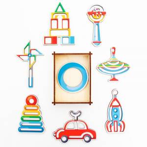 Конструктор Дидактическая игра Трафареты Игрушки в оригинальной коробке с й доставкой