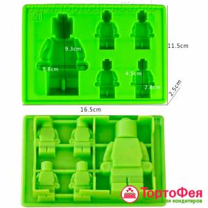 Форма сконовая Лего человечки, 5 шт