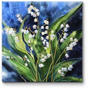 Красивые ландыши в лесу