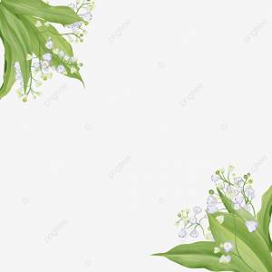 акварель росписью ландыши границы PNG , свадьба, акварель, романтик PNG картинки и пнг PSD рисунок для й загрузки