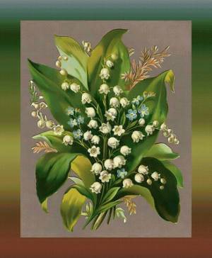 Ландыш рисунок акварелью