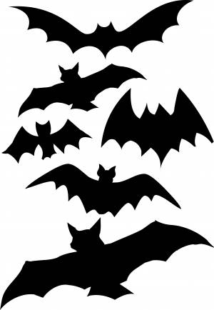 Трафарет летучая мышь