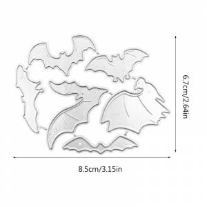 E5BB Хэллоуин летучие мыши металлические штампы трафареты для DIY Скрапбукинг декоративное тиснение бумажные карты шаблон Декор